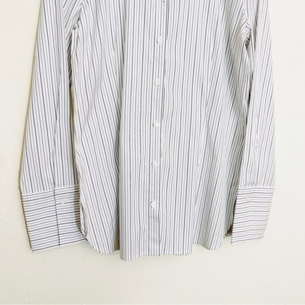 NWT Ann Taylor Factory Long Sleeve Button Shirt Size Medium Color Blue/White - Picture 6 of 6